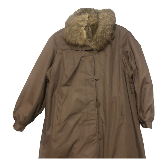 Super Warm Women’s Full Length Winter Tan Cost Lined with aFaux Fur - Picture 3 of 10